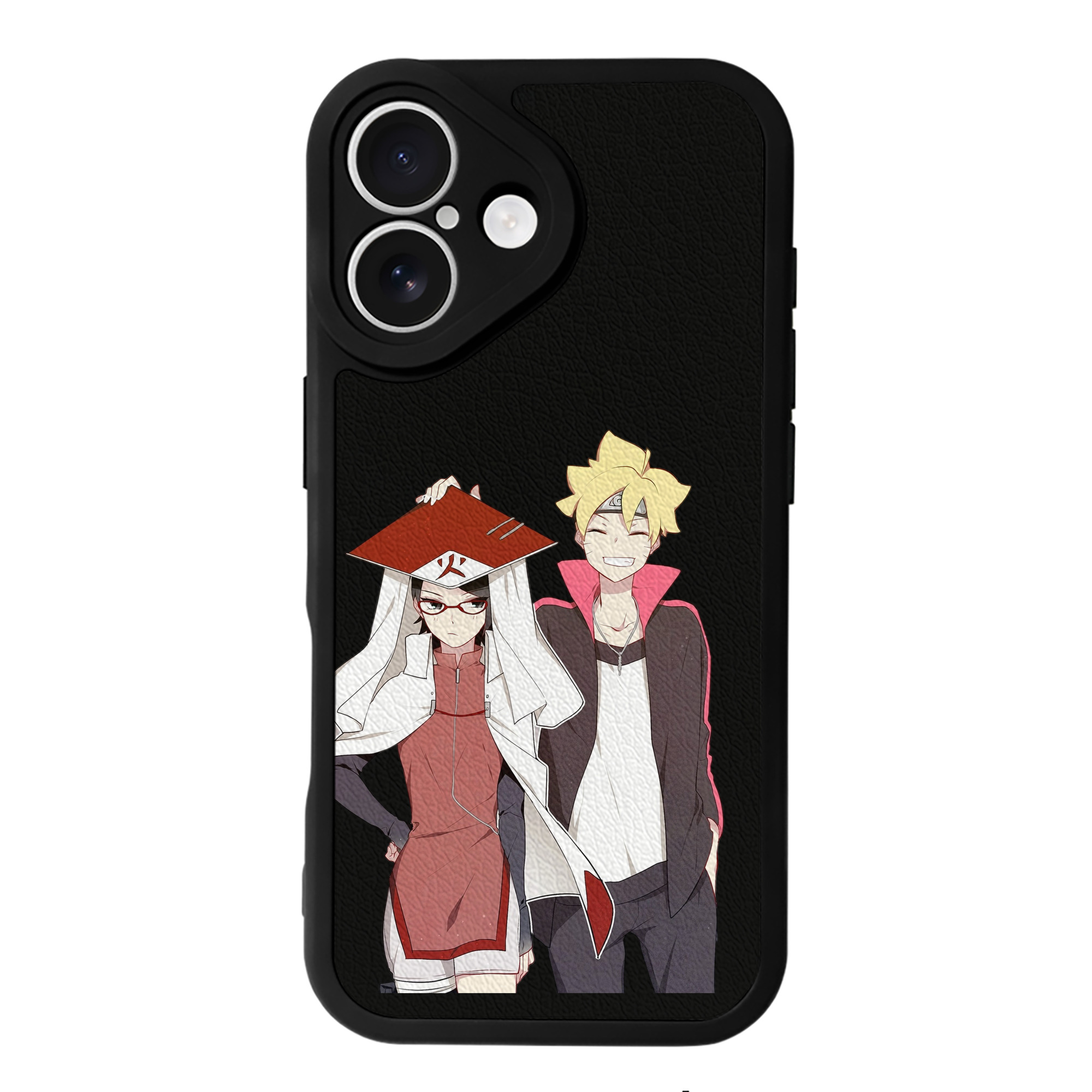（画像用） NARUTO -ナルト- うちは サラダ Uchiha Sarada 【iPhone 16シリーズ対応】シリコンスマホケース（レザー調） 材質：シリコン